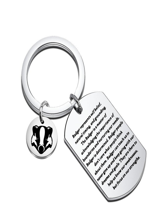 OKEYCH Honey Badger Lovers Gift Honey Badger Keychain Who Loves Honey Badgers Jewelry Animal Lover G-ift Zookeeper G-ift (Honey Badger Keychain) - Image 1